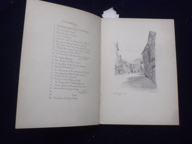 1900'S STRATFORD ON AVON SKETCH BOOK HARDCOVER BOOK BY GORDON HOME - KD 8359