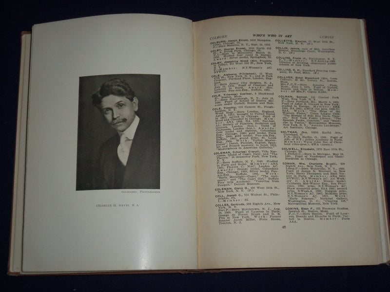 1912 WHO'S WHO IN ART VOLUME EDITED BY FLORENCE N. LEVY - ILLUSTRATED - KD 2395