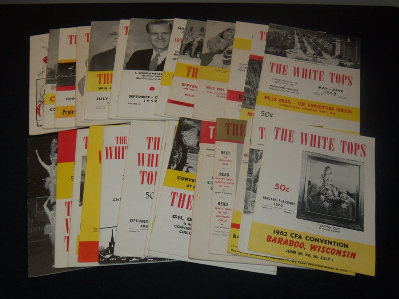 1958-1962 THE WHITE TOPS MAGAZINE LOT OF 36 ISSUES - CIRCUS - O 3689