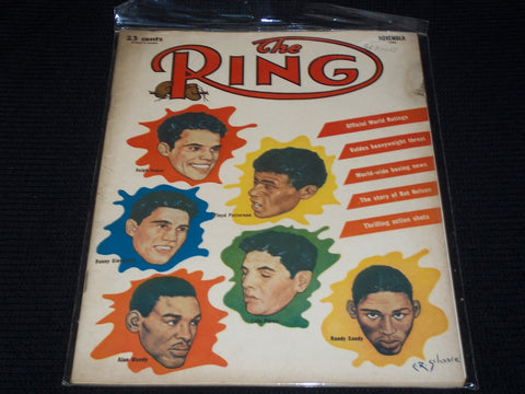 1953 NOVEMBER THE RING MAGAZINE - PATTERSON SANDY PEREZ FRONT COVER - E 4672