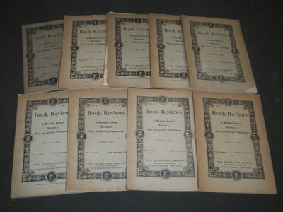 1894-1901 BOOK REVIEWS MAGAZINE LOT OF 9 ISSUES - WR 162