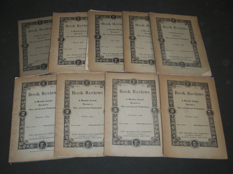 1894-1901 BOOK REVIEWS MAGAZINE LOT OF 9 ISSUES - WR 162