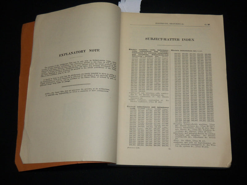 1928 ABRIDGMENTS OF SPECIFICATIONS CLASS 37 ELECTRICITY CATALOGUE - J 6223