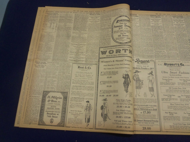 1918 AUGUST 25 NEW YORK TIMES-HAIG CAPTURES BARY, HAS 16,000 PRISIONERS- NT 9201