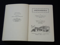 1951 AMENORRHEA SOFTCOVER BOOK BY LAWRENCE M. RANDALL M. D. - KD 7663