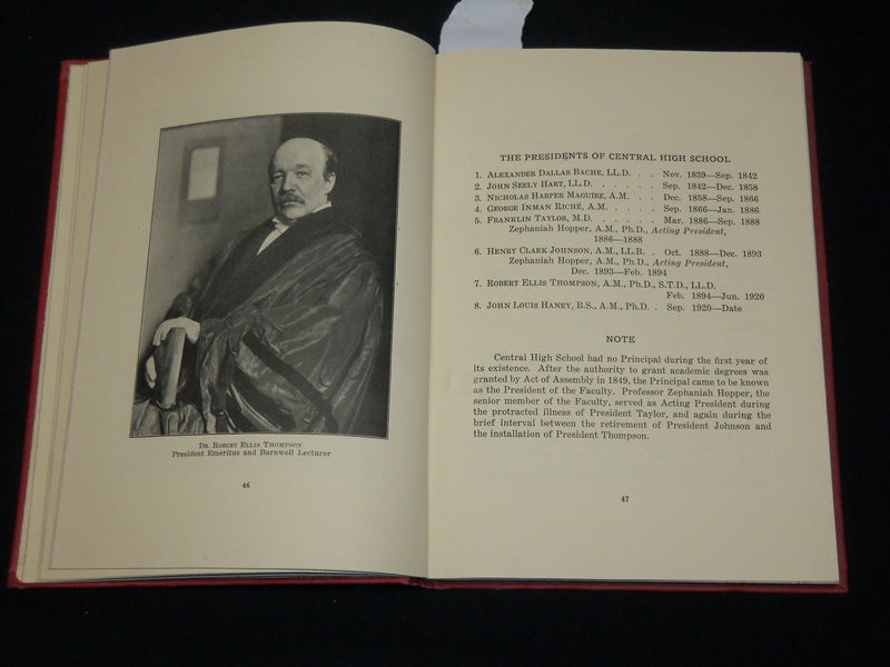 1922-1925 CENTRAL HIGH SCHOOL OF PHILADELPHIA HANDBOOKS LOT OF 2 - KD 6326