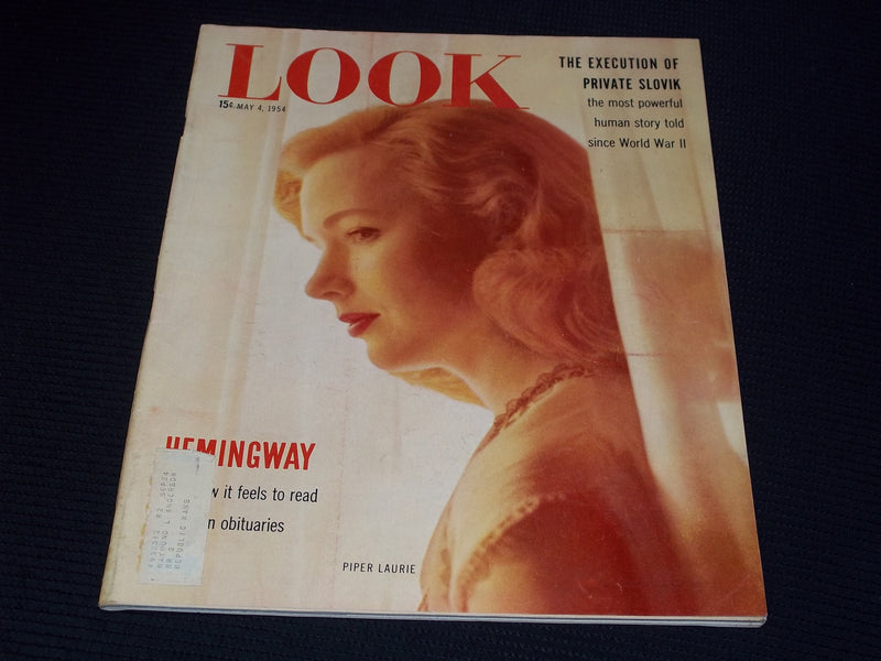 1954 MAY 4 LOOK MAGAZINE - PIPER LAURIE FRONT COVER - E 20501