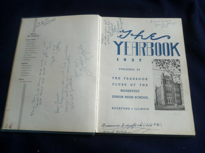 1937 THEODORE ROOSEVELT JUNIOR HIGH SCHOOL YEARBOOK - ROCKFORD, IL - YB 2740