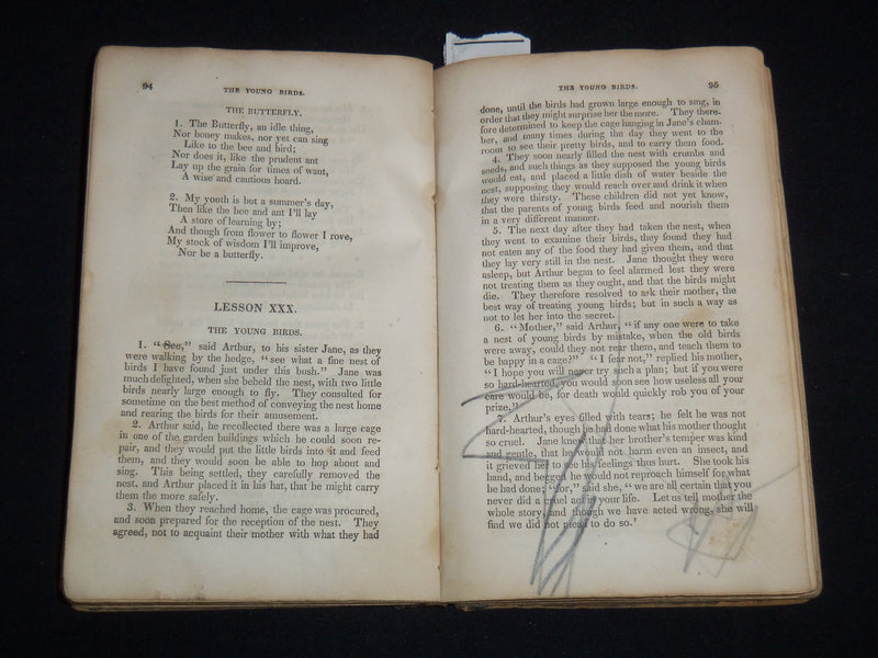1853 ANGELL'S READER THE CHILD'S FOURTH BOOK - NEW EDITION - KD 4814M
