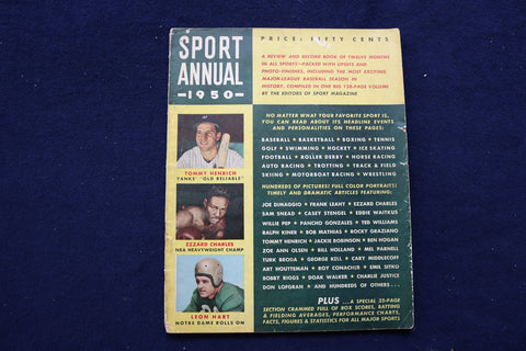 1950 SPORT ANNUAL MAGAZINE - TOMMY HENRICH-EZZARD CHARLES COVER - E 11873