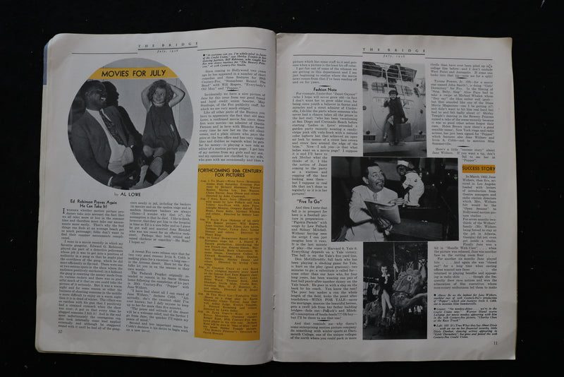 1936 JULY THE BRIDGE MAGAZINE - SAILBOATS COVER - E 10534