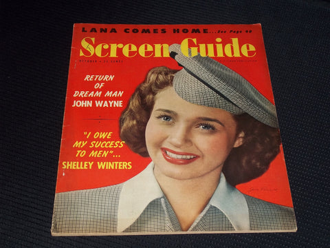 1949 OCTOBER SCREEN GUIDE MAGAZINE - JANE POWELL FRONT COVER - E 15378