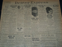 1921 DENVER EXPRESS NEWSPAPER LOT OF 7 - FATTY ARBUCKLE TRIAL - NTL 87