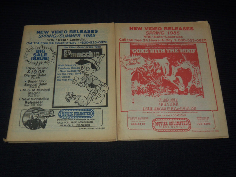 1984-1985 NEW VIDEO RELEASES MAGAZINES LOT OF 5 ISSUES - O 3779