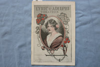 1916 LYRIC & ADELPHI THEATRES PROGRAM - LOT OF 2 - K 2735