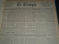 1926 JANUARY-MARCH LE TEMPS FRENCH NEWSPAPER BOUND VOLUME - VB 1