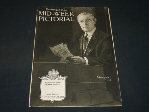 1915 DEC 9 NEW YORK TIMES MID-WEEK PICTORIAL SECTION - WOODROW WILSON - NP 2399B