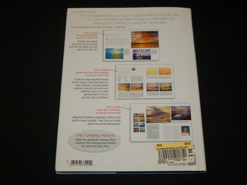 2004 THE WATERCOLOR SKIES AND CLOUDS TECHNIQUES HARDCOVER BOOK - I 1880