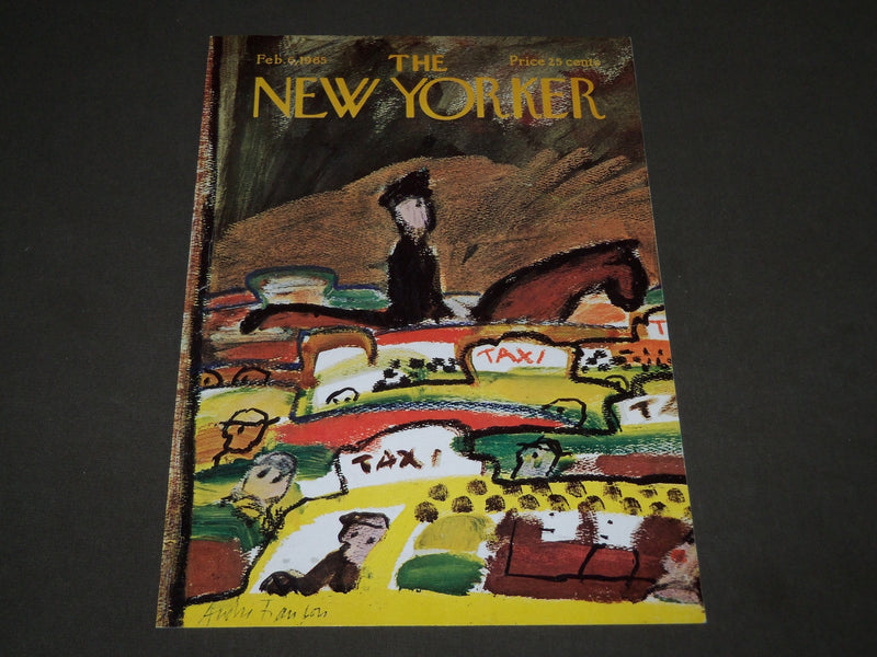 1965 FEBRUARY 6 NEW YORKER MAGAZINE FRONT COVER ONLY - GREAT ART FOR FRAMING