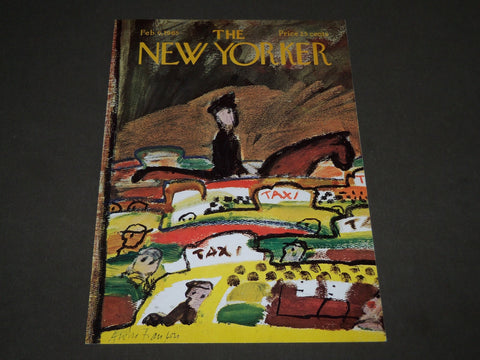 1965 FEBRUARY 6 NEW YORKER MAGAZINE FRONT COVER ONLY - GREAT ART FOR FRAMING