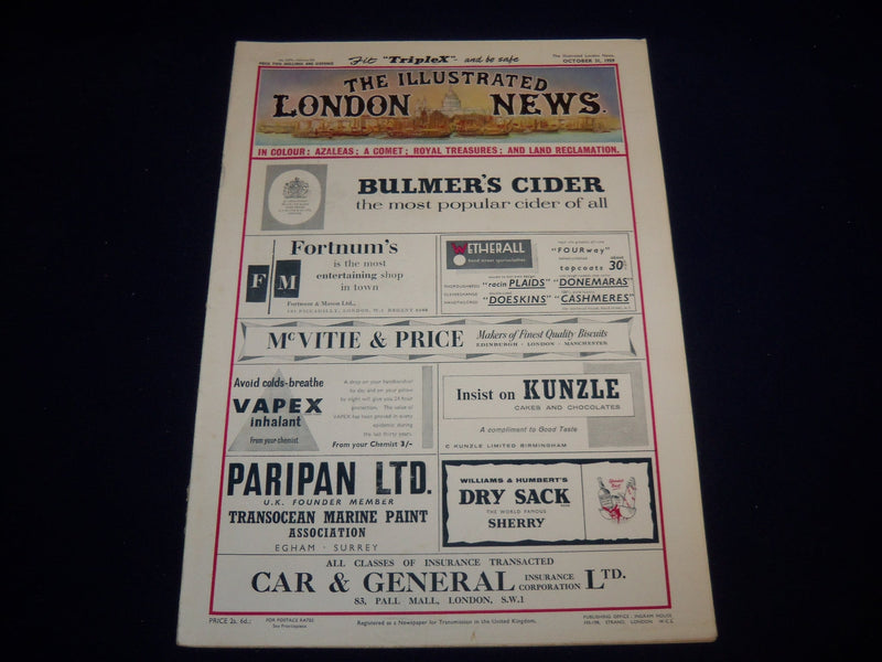 1959 OCTOBER 31 ILLUSTRATED LONDON NEWS MAGAZINE - HARRY HYLTON-FOSTER - E 8040