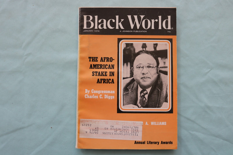 1976 JANUARY BLACK WORLD MAGAZINE - CHARLES C. DIGGS COVER - K 3373