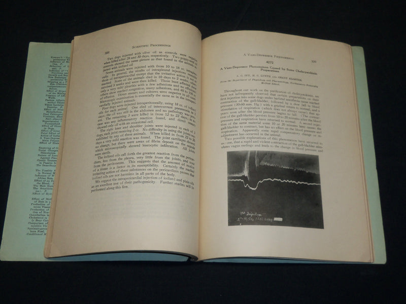 1929-1953 EXPERIMENTAL BIOLOGY & MEDICNIE SOCIETY PROCEEDINGS LOT OF 10- WR 336B