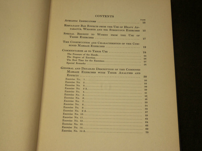 1920 MASSAGE AND EXERCISES COMBINED BOOK BY ALBRECHT JENSEN - KD 6129