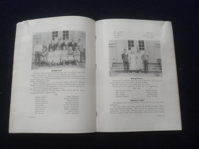 1937-1940 THE EXHO - EASTHAMPTON HIGH SCHOOL YEARBOOKS - LOT OF 4 - O 2136M