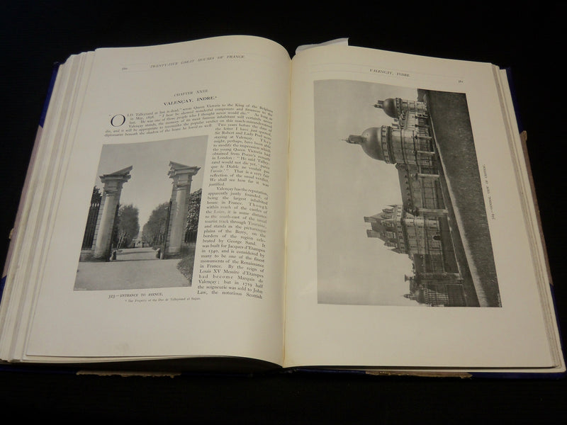 1916 TWENTY GREAT HOUSES OF FRANCES HARDCOVER BOOK BY THEODORE COOK - R 732O
