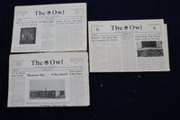 1949-1954 THE OWL NEWSPAPER - WESTMINSTER (MD) HIGH SCHOOL - LOT OF 48 - NP 8905