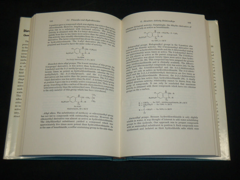 1963 DIURETICS CHEMISTRY AND PHARMACOLOGY BOOK BY GEORGE DESTEVENS - KD 2765F