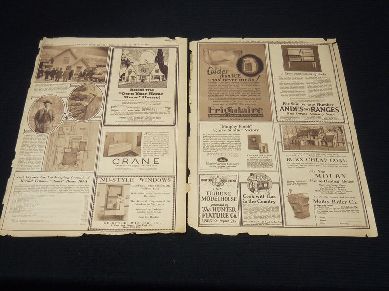 1924-1925 NEW YORK TRIBUNE SMALL HOUSE GRAPHIC SECTIONS LOT OF 3 - NP 8943