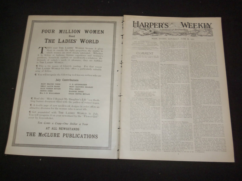 1913 JUNE 28 HARPER'S WEEKLY MAGAZINE - THE SCIENCE OF BREEDING KINGS - ST 6394