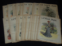 1902 LA VRAIE MODE FRENCH FASHION MAGAZINE LOT OF 41 ISSUES - O 3442H