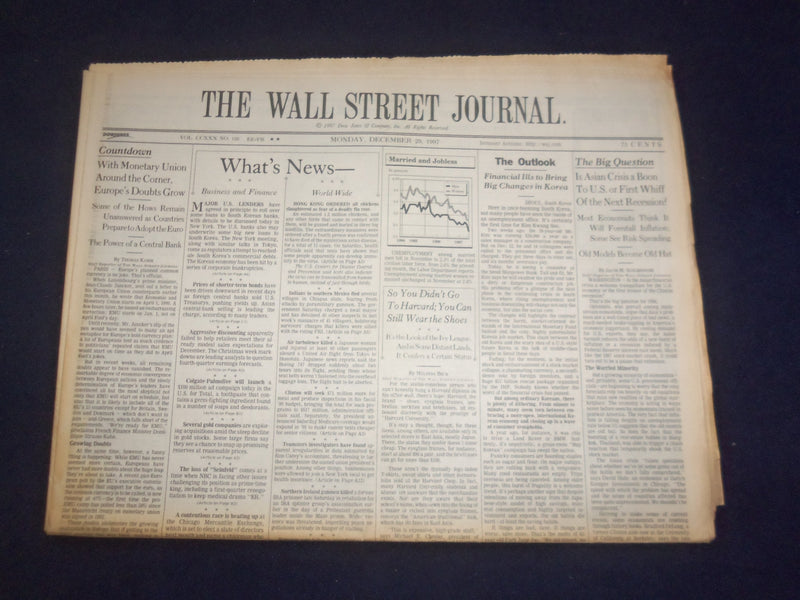 1997 DECEMBER 29 THE WALL STREET JOURNAL - ASIAN CRISIS A BOON TO U.S.? - WJ 52
