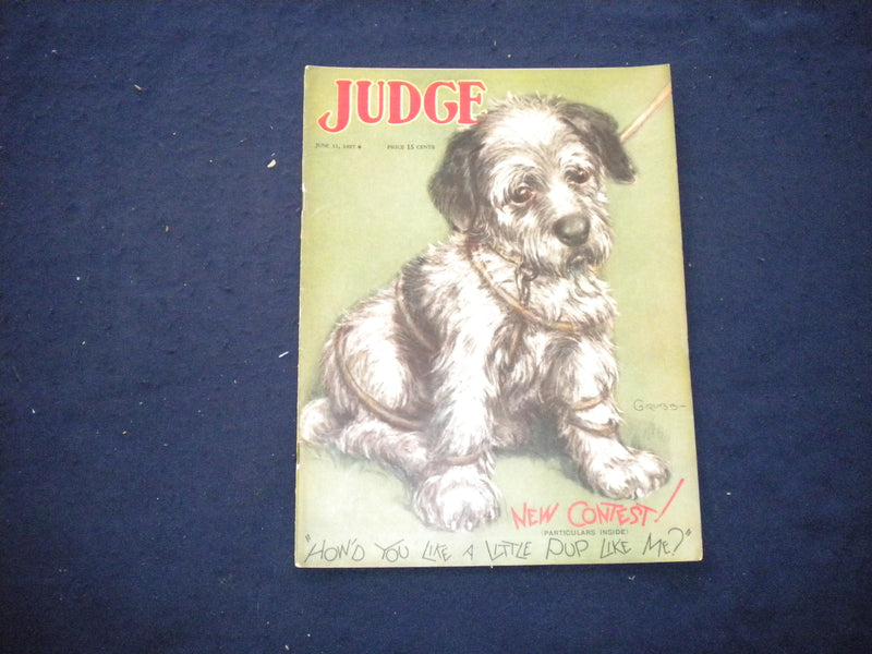 1927 JUNE 11 JUDGE MAGAZINE - HOW'D YOU LIKE A LITTLE PUP LIKE ME? - B 435Z
