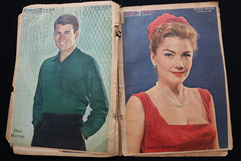 1955-1956 MOVIE STARS COLOROTO PHOTOS SCRAPBOOK - R. BURTON - L. CARON - E 24922