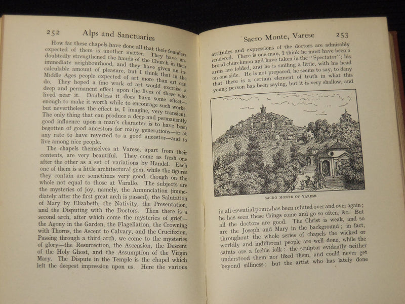 1913 ALPS AND SANCTUARIES OF PIEDMONT HARDCOVER BOOK BY SAMUEL BUTLER - KD 9404