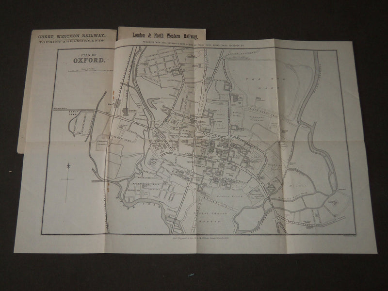 1884 ABEL HEYWOOD'S PENNY GUIDES TO OXFORD - U. K. - NICE MAP - J 3449