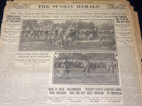 1911 THE BOSTON HERALD SUNDAY SPORTING SECTIONS LOT OF 11 - NICE PHOTOS - UP 97