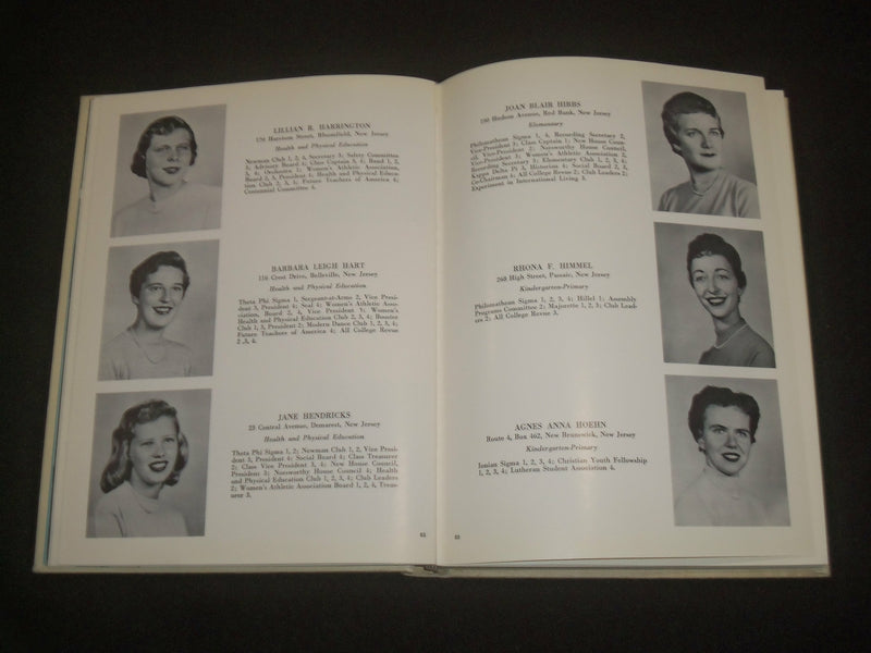 1956 TRENTON STATE TEACHERS COLLEGE YEARBOOK - TRENTON, NJ - YB 2086