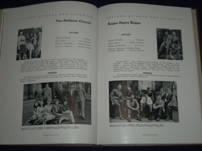 1944 NEON YOUNGSTOWN COLLEGE YEARBOOK - OHIO - GREAT PHOTOS - YB 714