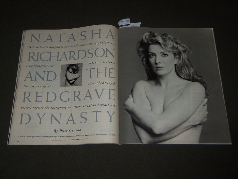 1993 JUNE 6 NEW YORK TIMES MAGAZINE SECTION - NATASHA RICHARDSON - J 3071