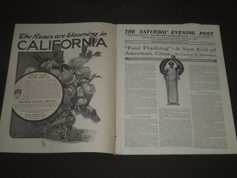 1904 FEBRUARY 6 THE SATURDAY EVENING POST MAGAZINE - LITTLE UNION SCOUT - SP 451
