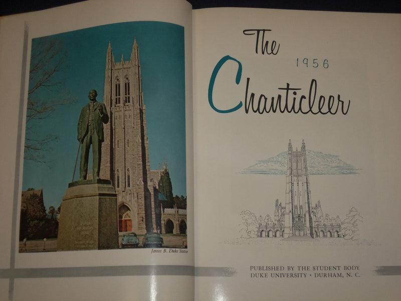 1956 THE CHANTICLEER DUKE UNIVERSITY YEARBOOK - DURHAM NORTH CAROLINA - YB 37