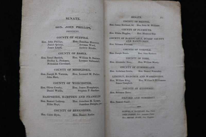 1818 RESOLVES OF THE GENERAL COURT OF MASSACHUSETTS - SOFTCOVER BOUND - K 2884