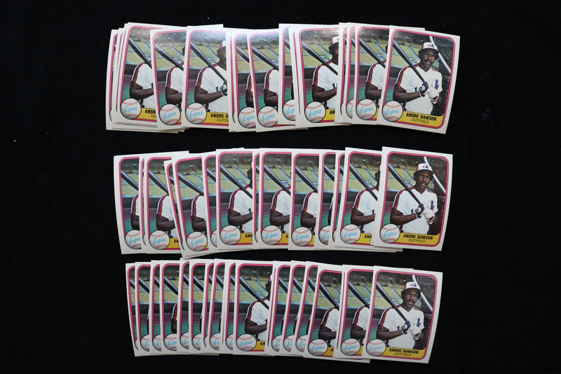 ANDRE DAWSON 1981 FLEER BASEBALL CARDS - CARD #145 - NM-MT - LOT OF 53 - #10