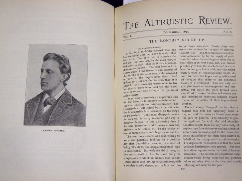 1893-1894 THE ALTRUISTIC REVIEW BOUND VOLUME NO. 1/2 - KD 3486O