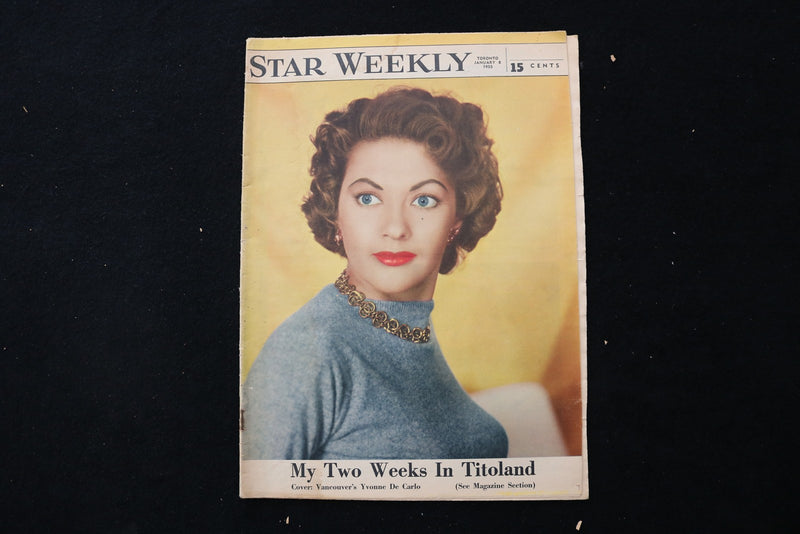 1955 JANUARY 8 STAR WEEKLY MAGAZINE - YVONNE DE CARLO COVER - E 26323